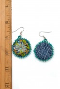 Denim Flower Earrings